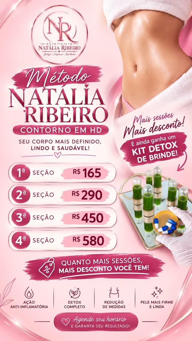 Arte da promoção do Método Natália Ribeiro Contorno em HD